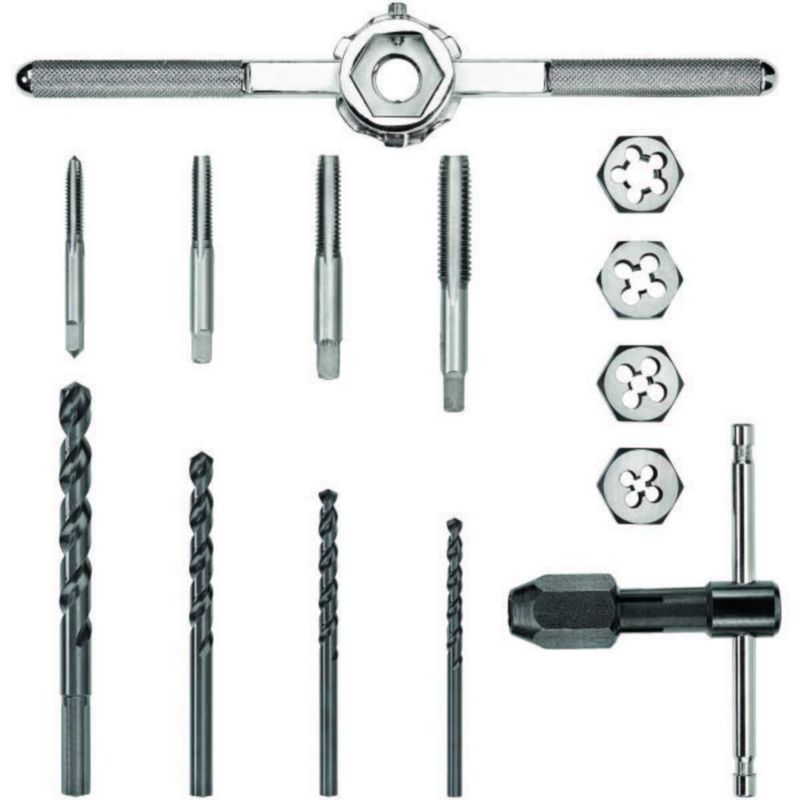 Juego de machos y matrices DEWALT 14 piezas fraccional hexagonal