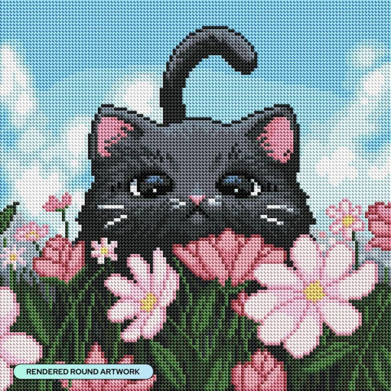 Kit de Arte con Diamantes DIAMOND ART CLUB Milo el Gato