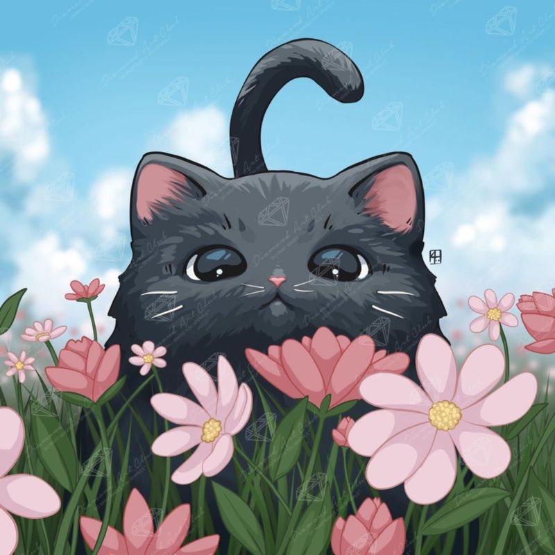 Kit de Arte con Diamantes DIAMOND ART CLUB Milo el Gato