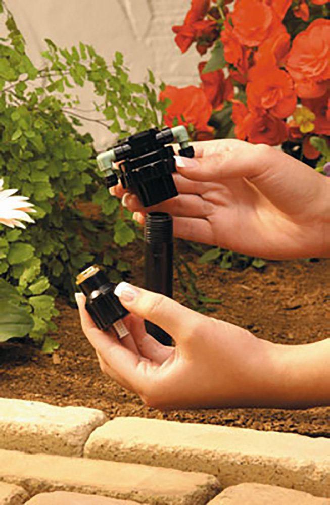 Colector de riego por goteo Orbit 4 puertos 1/4 pulgadas