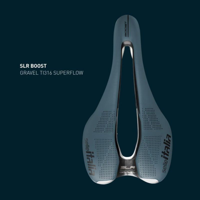 Silla de bicicleta Selle Italia SLR Boost S3 Azul Granito Titanio 204 g