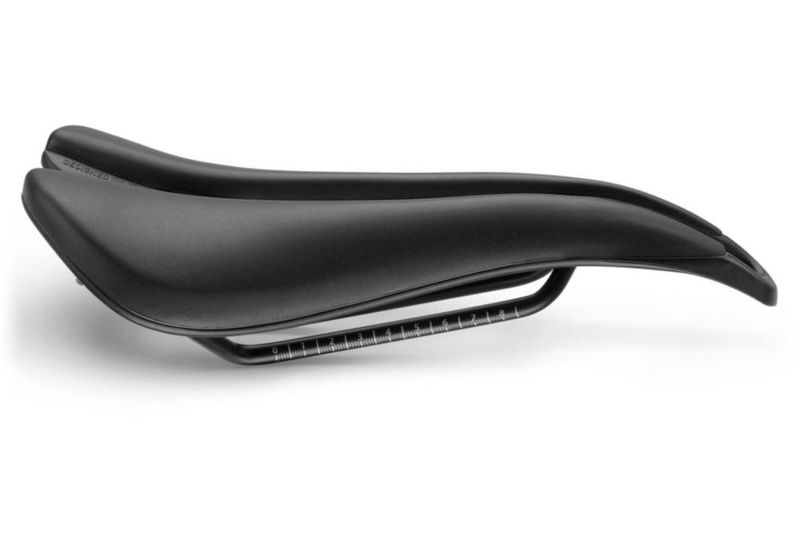 Silla de bicicleta SMP Selle EVO Plus con rieles de acero negro