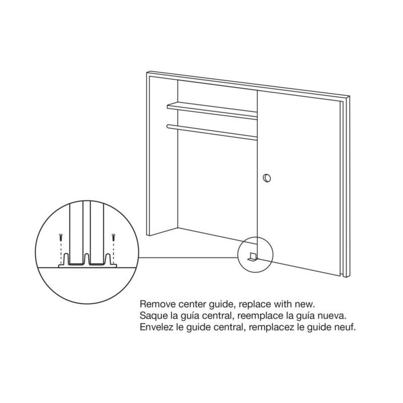 Guía de puerta ajustable de nailon PRIME-LINE N 6562 paquete de 2