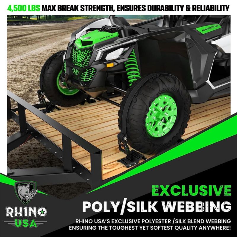 Correa de Carga Rhino USA 4500 lb – 2 Correas y 4 Cuñas