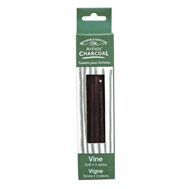 Carboncillos de Vid Winsor & Newton para Artista – Suave – Pack de 3