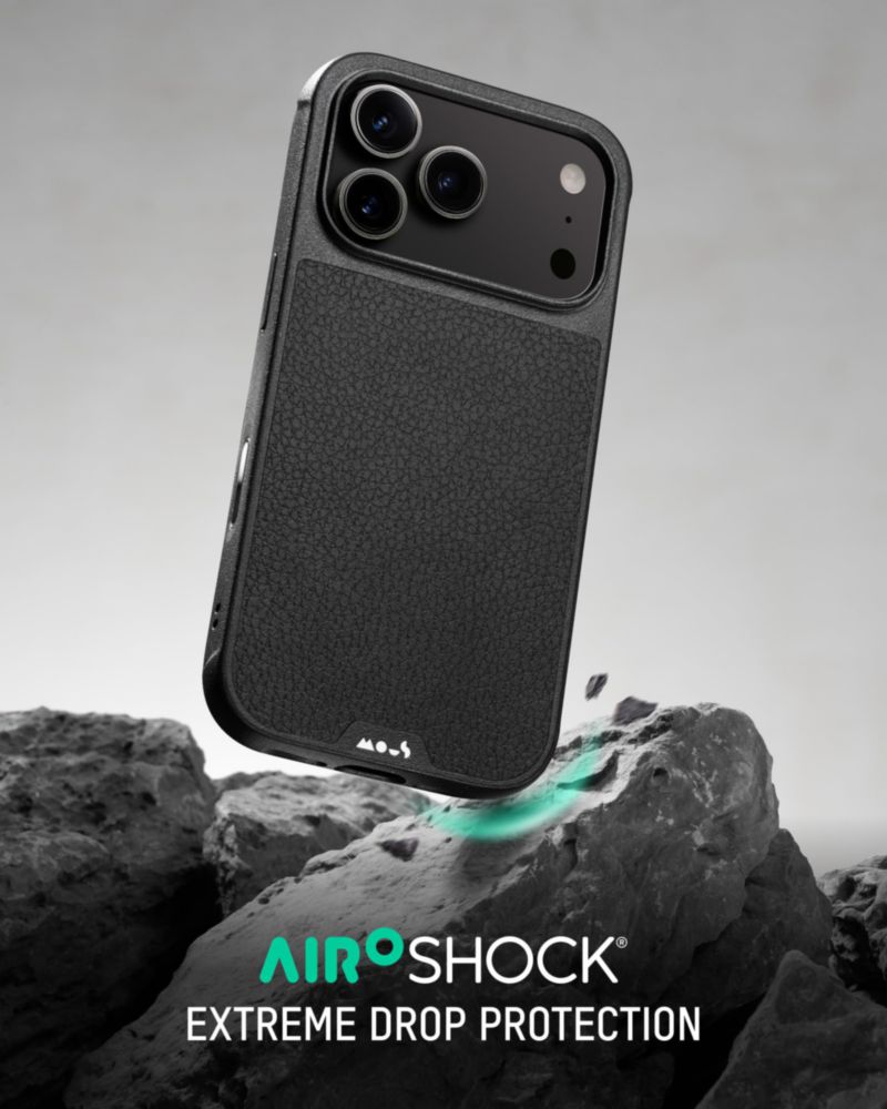 Funda Mous iPhone 17 Pro Limitless de cuero negro