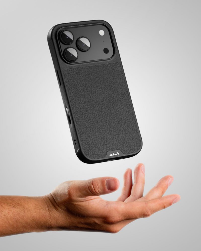Funda Mous iPhone 17 Pro Limitless de cuero negro