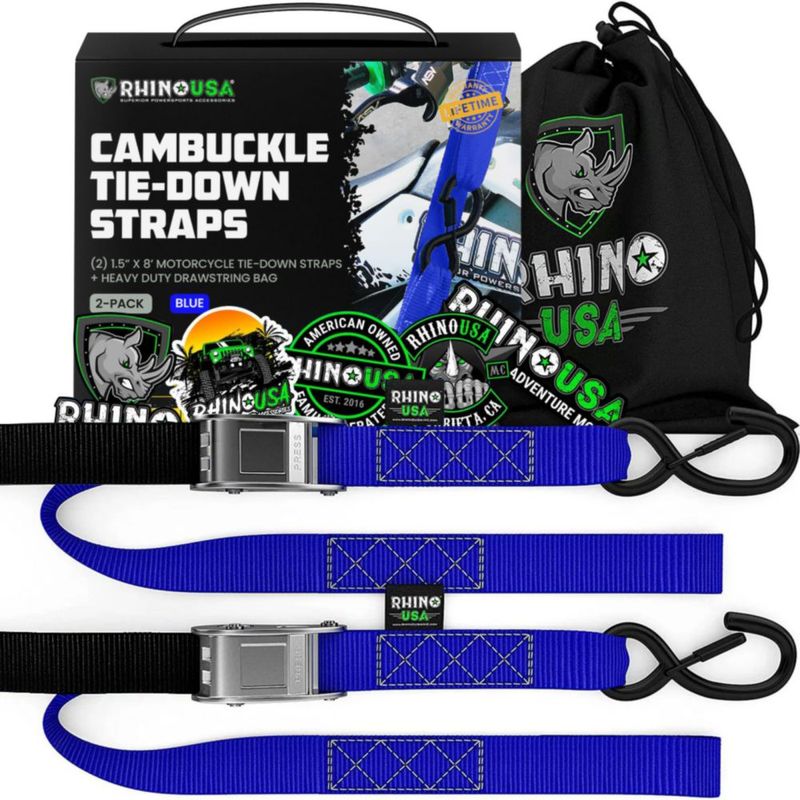 Correa de carga Rhino USA 2 unidades con hebilla de cam y bucles suaves