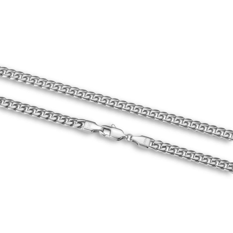 Collar JAXXON 50 cm Plata con eslabones cubanos de 5 mm