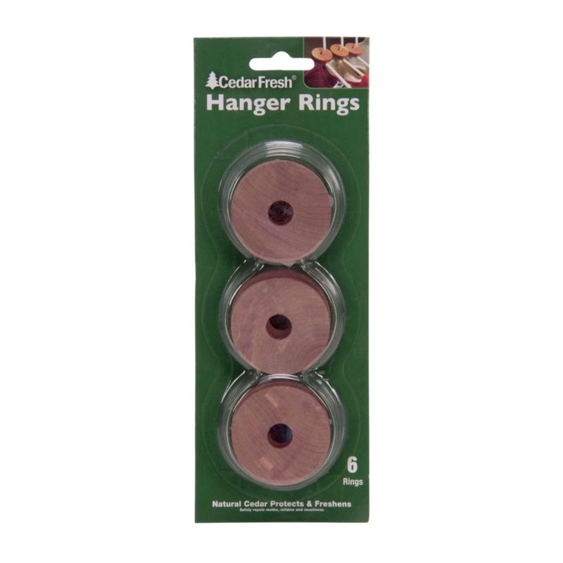 Paquete de 6 anillos de cedro Household Essentials antipolillas naturales