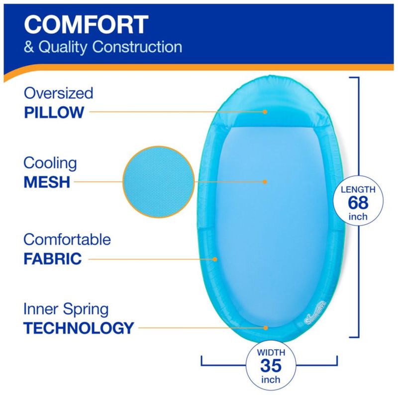 Tumbona para piscina SwimWays Spring Float Premium color azul cielo