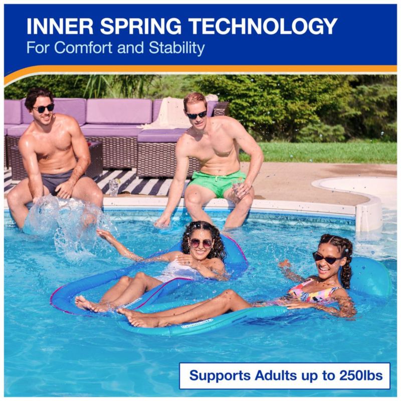 Tumbona para piscina SwimWays Spring Float Premium color azul cielo