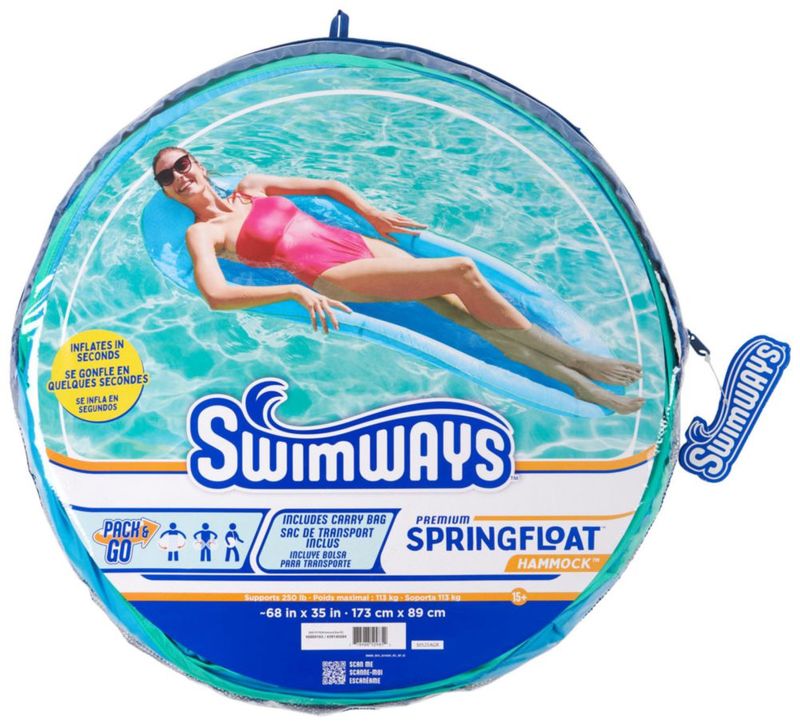 Tumbona para piscina SwimWays Spring Float Premium color azul cielo