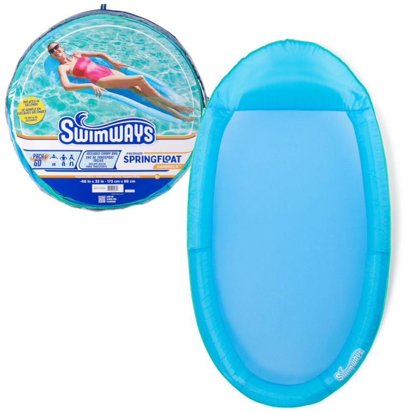 Tumbona para piscina SwimWays Spring Float Premium color azul cielo