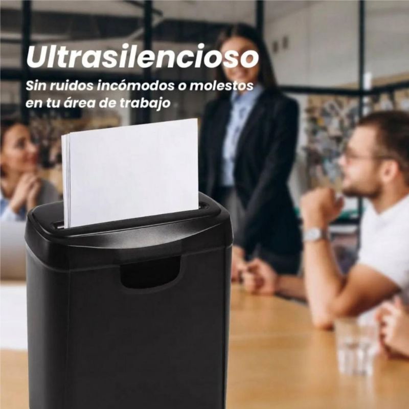 Trituradora De Papel Y Tarjetas De Crédito Automática 10 L Negro