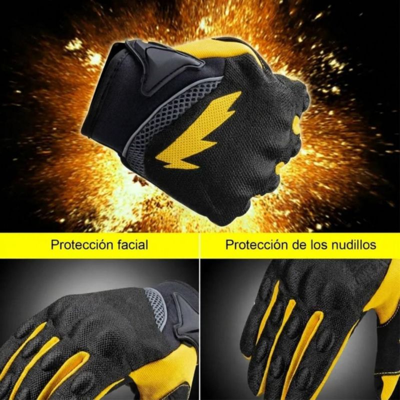 Guantes Para Motociclista Mujer Y Hombre Amarillo