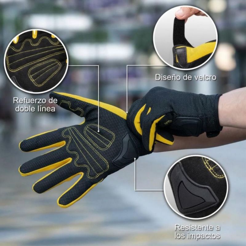 Guantes Para Motociclista Mujer Y Hombre Amarillo
