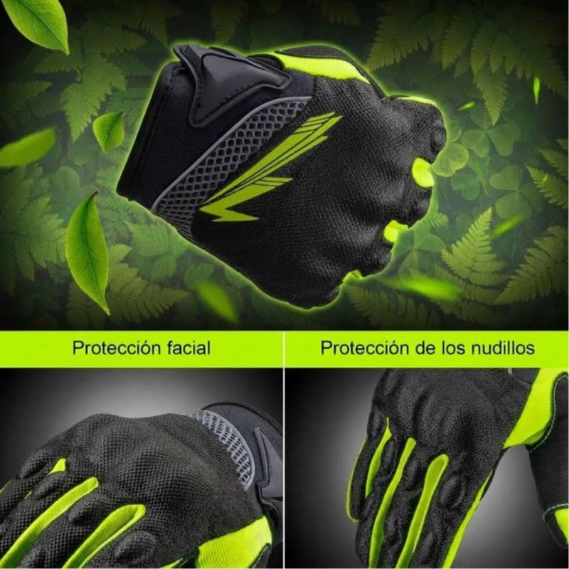 Guantes Para Motociclista Mujer Y Hombre Verde