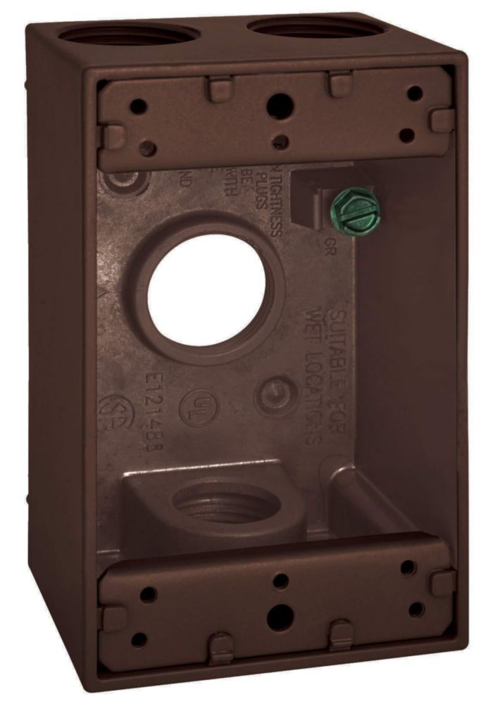 Caja eléctrica Sigma Electric 14251BR Bronze con 4 orificios y 1 elemento