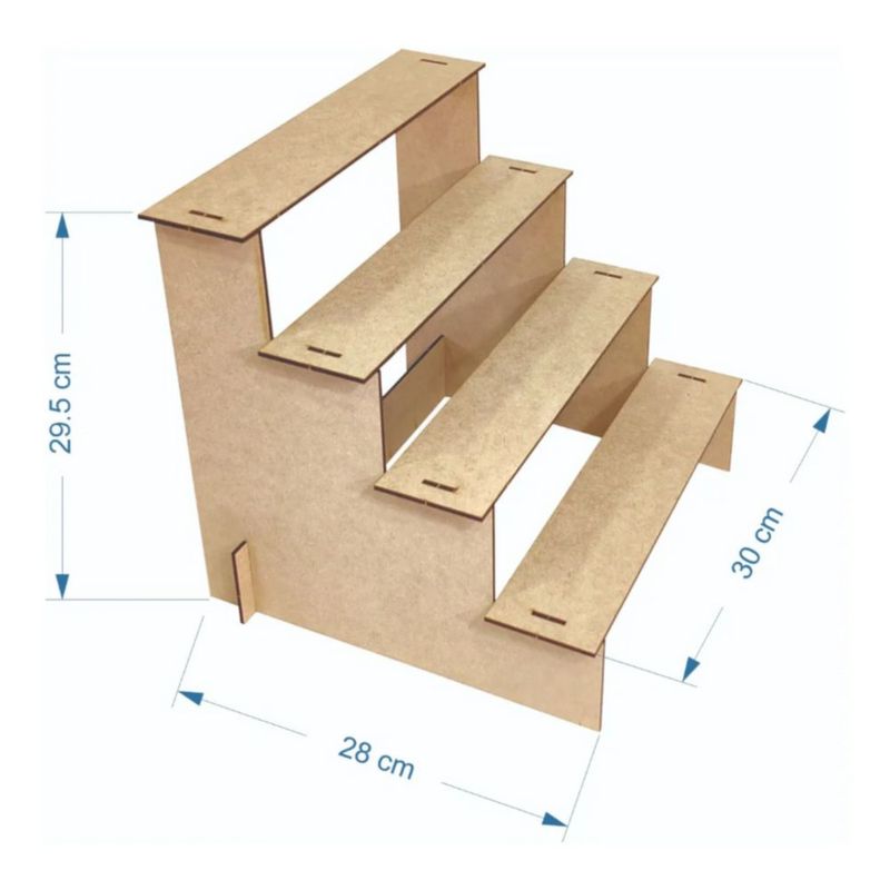 Kit Mesa De Dulces Candybar En Mdf Muebles Para Cupcakes Color Natural