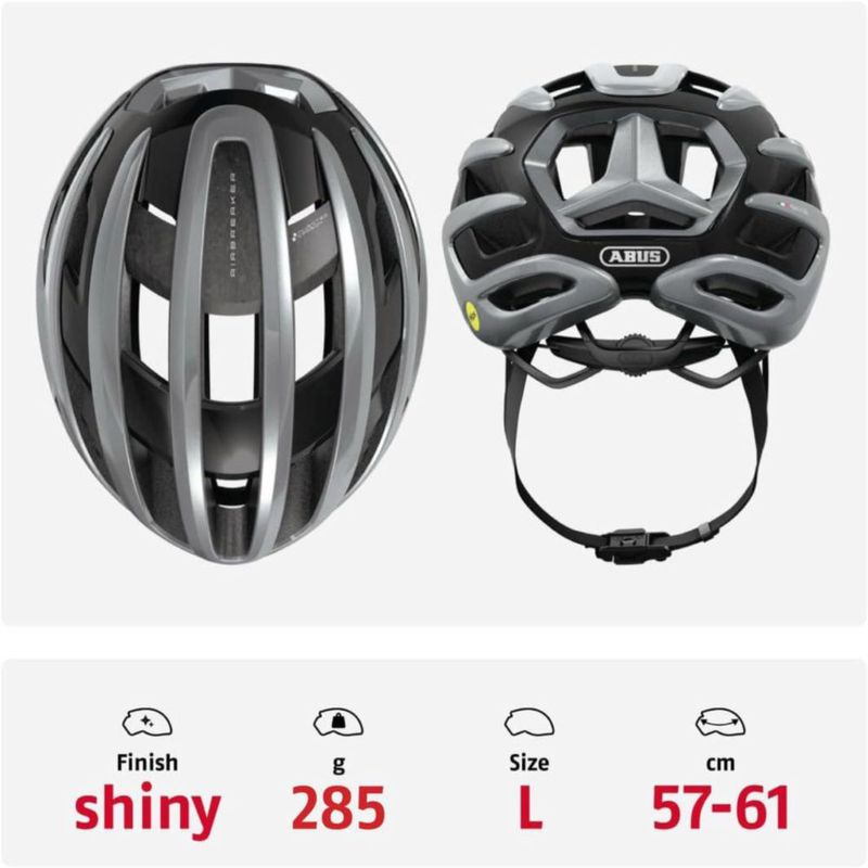 Casco ABUS AirBreaker 2.0 MIPS talla L grafito plateado