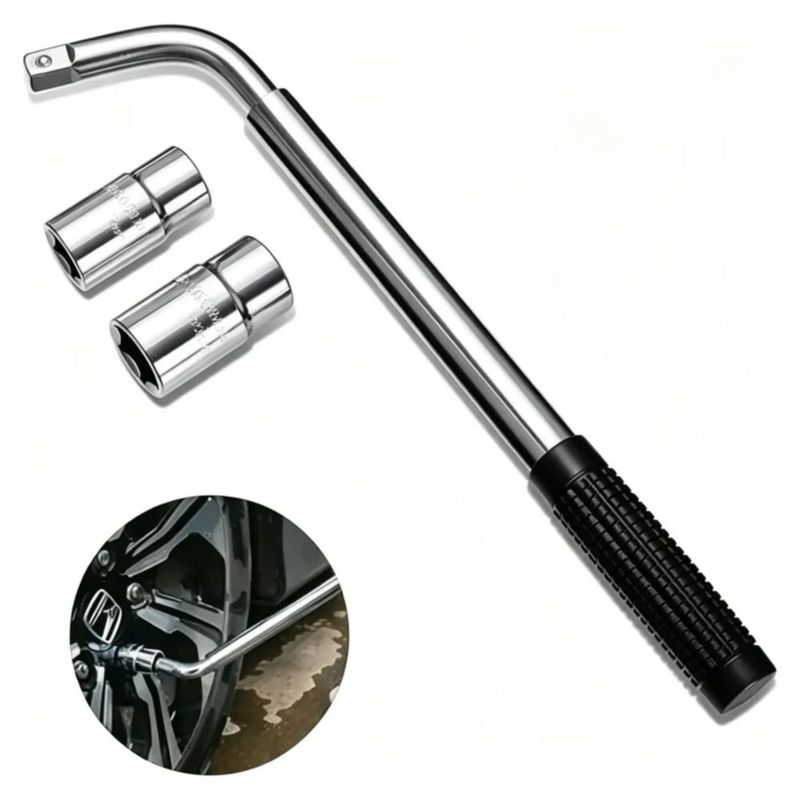 Llave Maneral C/dados Rines Extensible Esquina 17/19/21/23mm, Color Plata