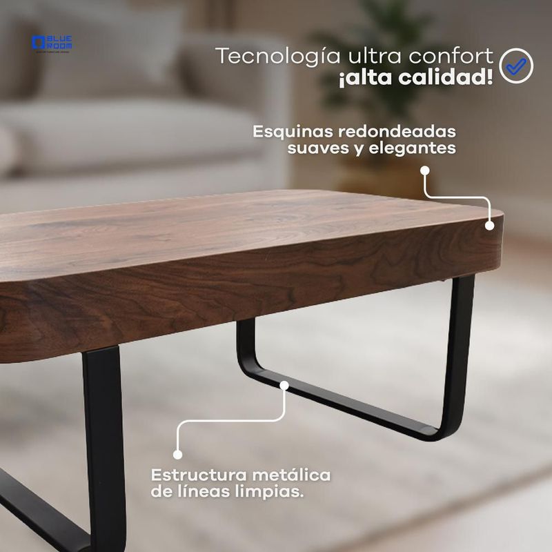 Mesa de centro minimalista para sala, moderna y elegante tessa