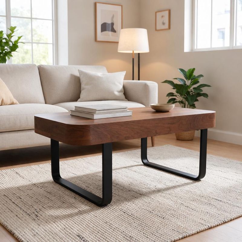 Mesa de centro minimalista para sala, moderna y elegante tessa