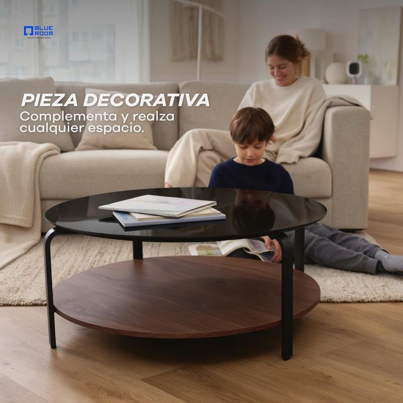 Mesa de centro minimalista para sala, moderna y elegante de cristal konya