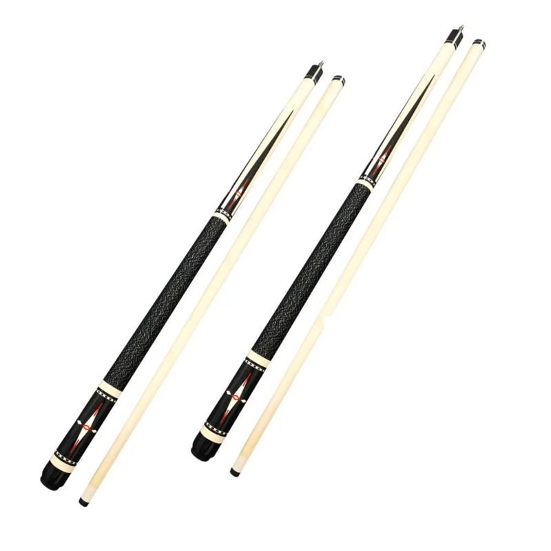 2 Tacos de Billar Palos Snooker Desarmable Profesional Color Negro