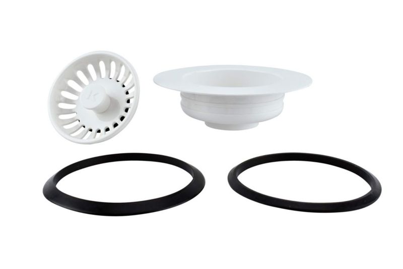 Tapón de desagüe para fregadero Plumb Pak K5461 de goma blanca