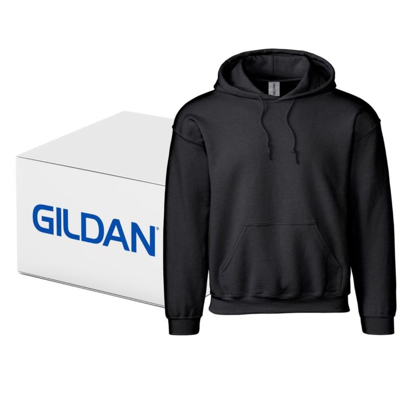 Sudadera con capucha Gildan G18500 XXL negra - paquete de 24