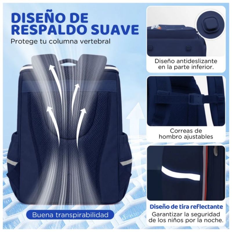 Mochila Escolar Mochila Para Niños Impermeable Astronauta, Color Azul