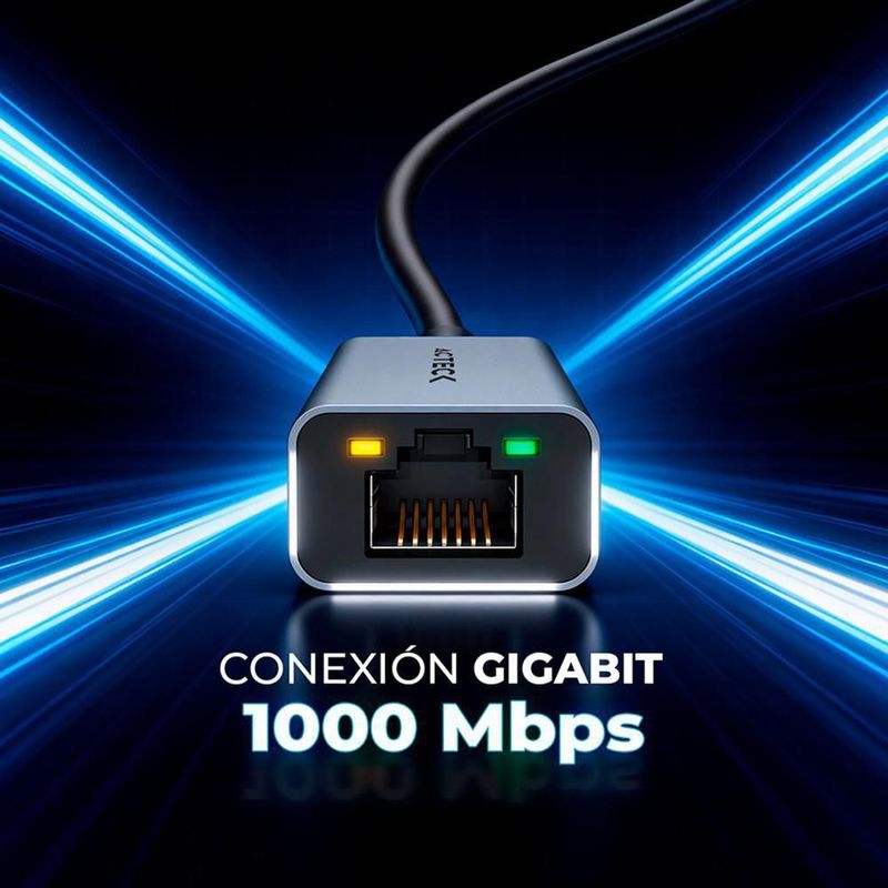 Adaptador convertidor acteck an650 usb-c/a a rj45 ac-945035