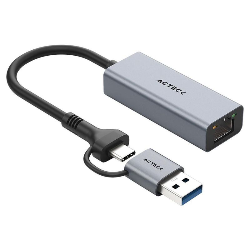 Adaptador convertidor acteck an650 usb-c/a a rj45 ac-945035