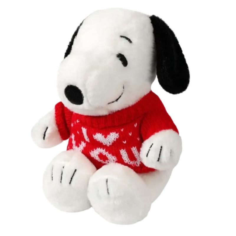 Snoopy De Peluche 25 Cm Con Suéter Rojo