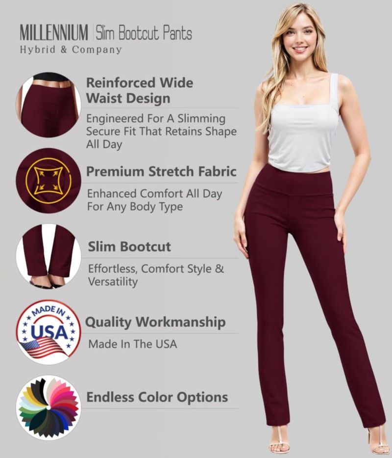 PANTALONES Hybrid & Company P44972BL Vino S
