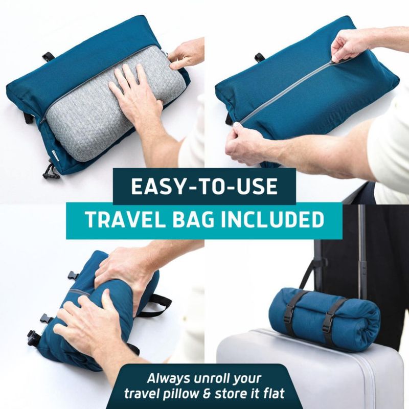 Almohada CPAP Lunderg de viaje espuma de memoria 28 × 46 cm