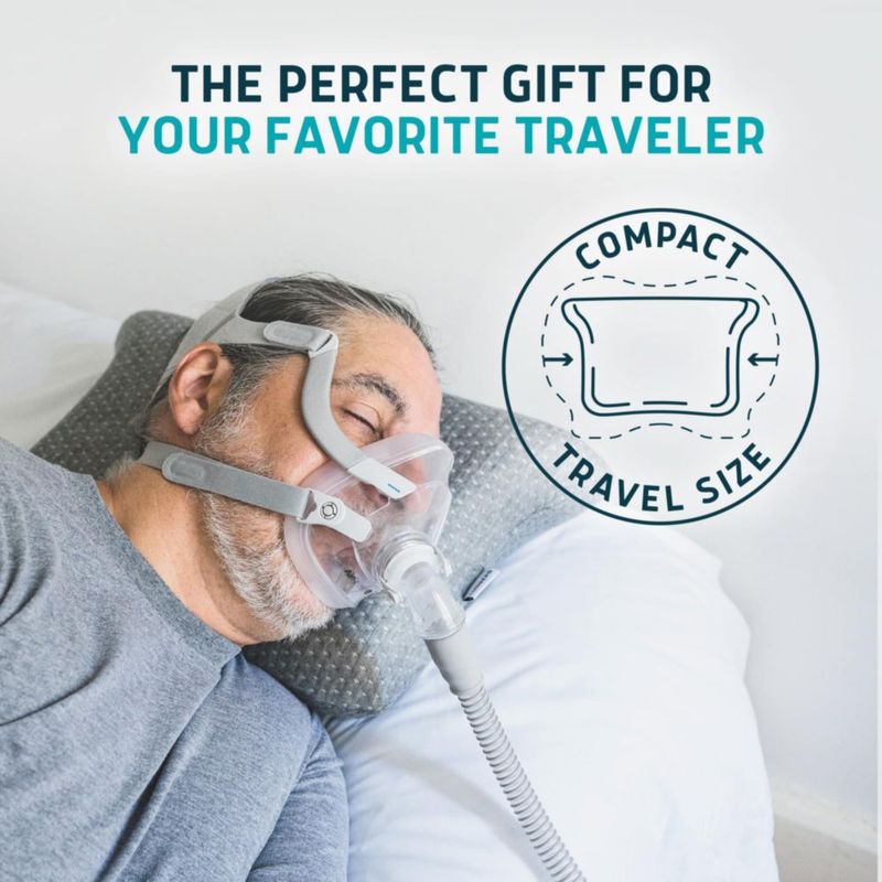 Almohada CPAP Lunderg de viaje espuma de memoria 28 × 46 cm