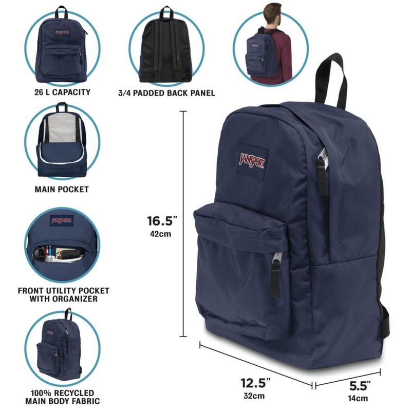 Mochila JanSport SuperBreak One duradera y ligera color lila