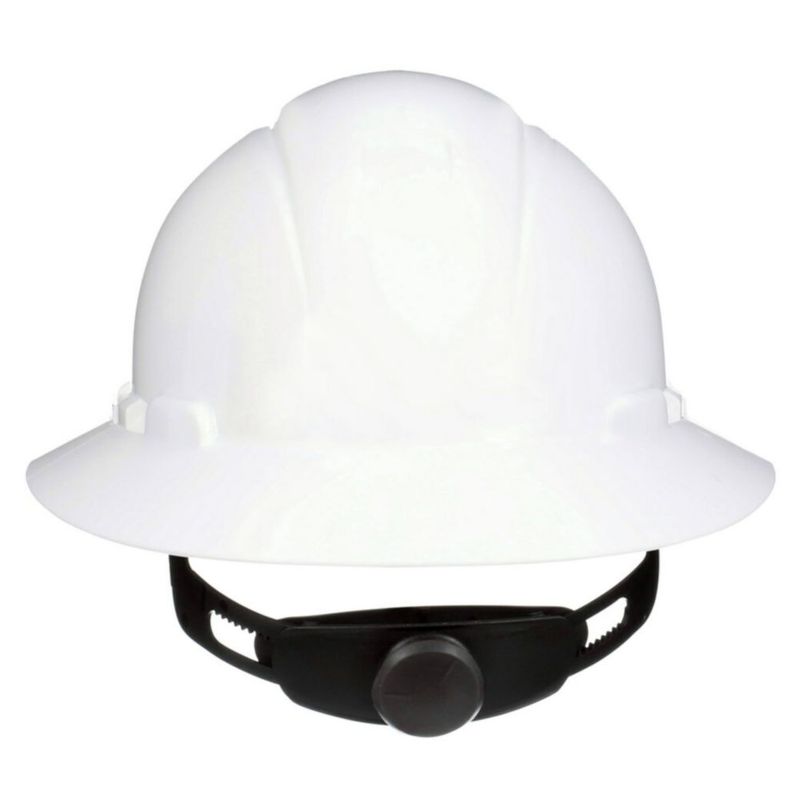 Casco 3M SecureFit de ala completa con ajuste de trinquete blanco