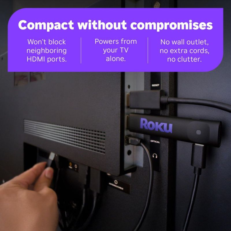 Dispositivo de streaming Roku Streaming Stick 2025 HD con control remoto por voz