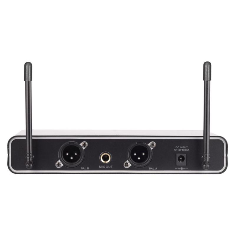 Sistemas de micrófonos inalámbricos Supersonic SC-930UHF UHF de doble canal con dos transmisores portátiles indicador de estado LED batería de larga