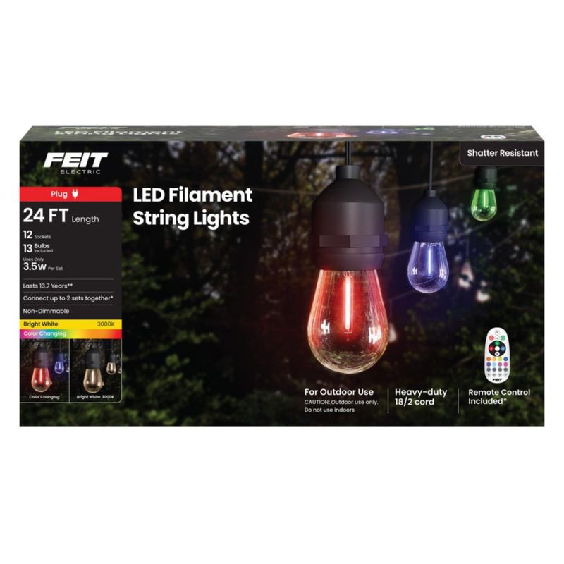 Cadena de luces Feit Electric SL24-12 de 73 m que cambia de color