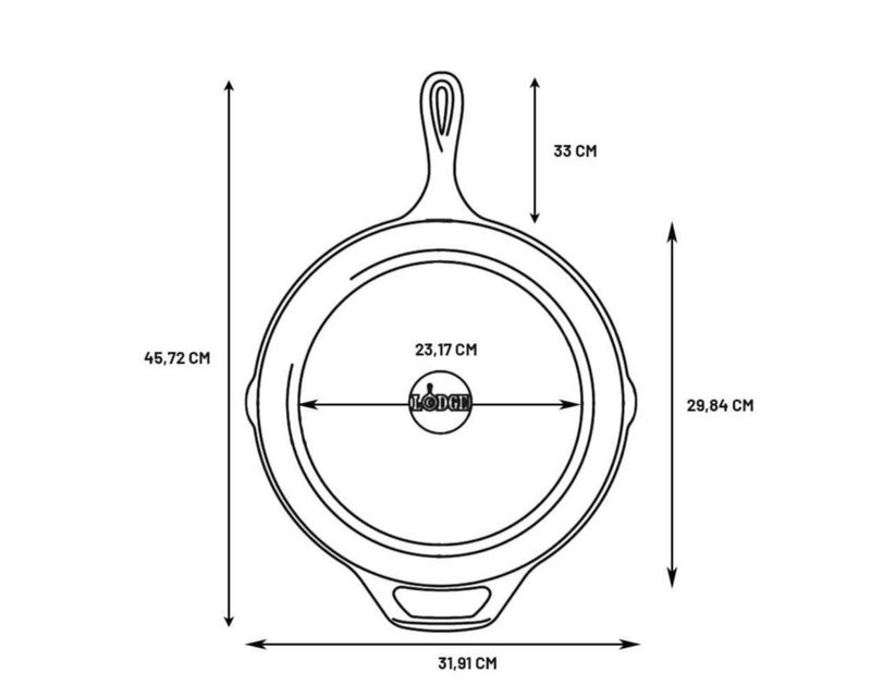 Skillet Lodge de hierro fundido de 30 cm con mango de silicona