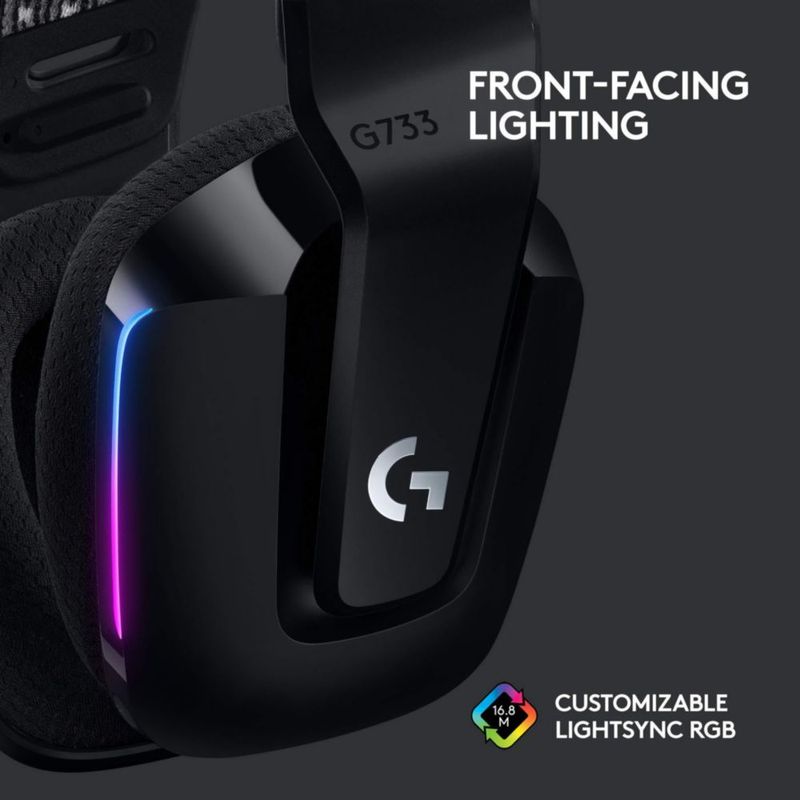 Auriculares inalámbricos para juegos Logitech G733 Lightspeed Black