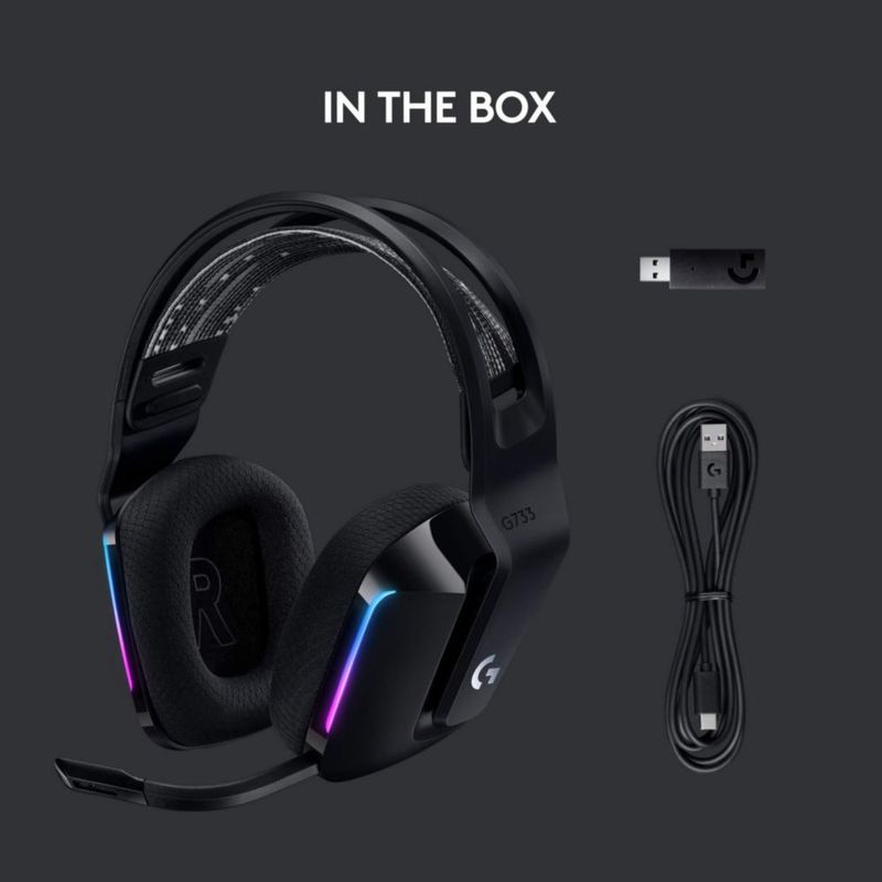 Auriculares inalámbricos para juegos Logitech G733 Lightspeed Black
