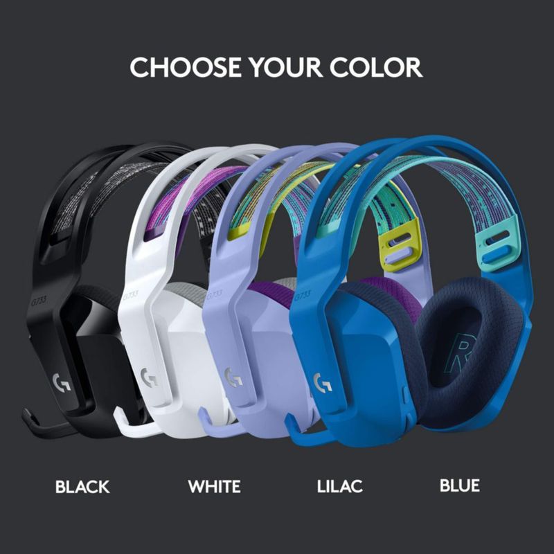 Auriculares inalámbricos para juegos Logitech G733 Lightspeed Black