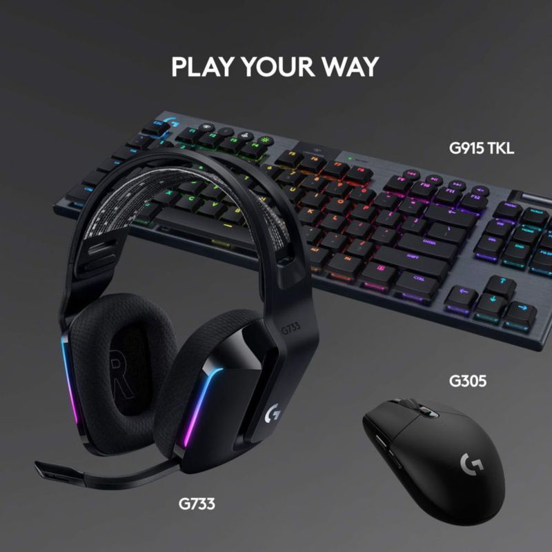 Auriculares inalámbricos para juegos Logitech G733 Lightspeed Black