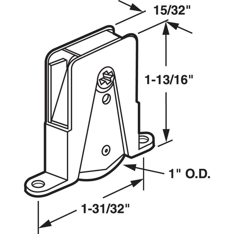 Roller para puertas corredizas Prime-Line B 684 color blanco paquete de 2